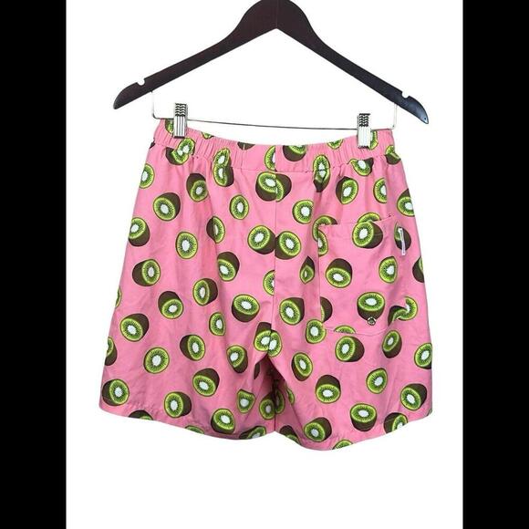 Mosmann Australia Beach Swing Shorts‎ Men's Coral Kiwi Drawstring Pockets Medium - Picture 2 of 5